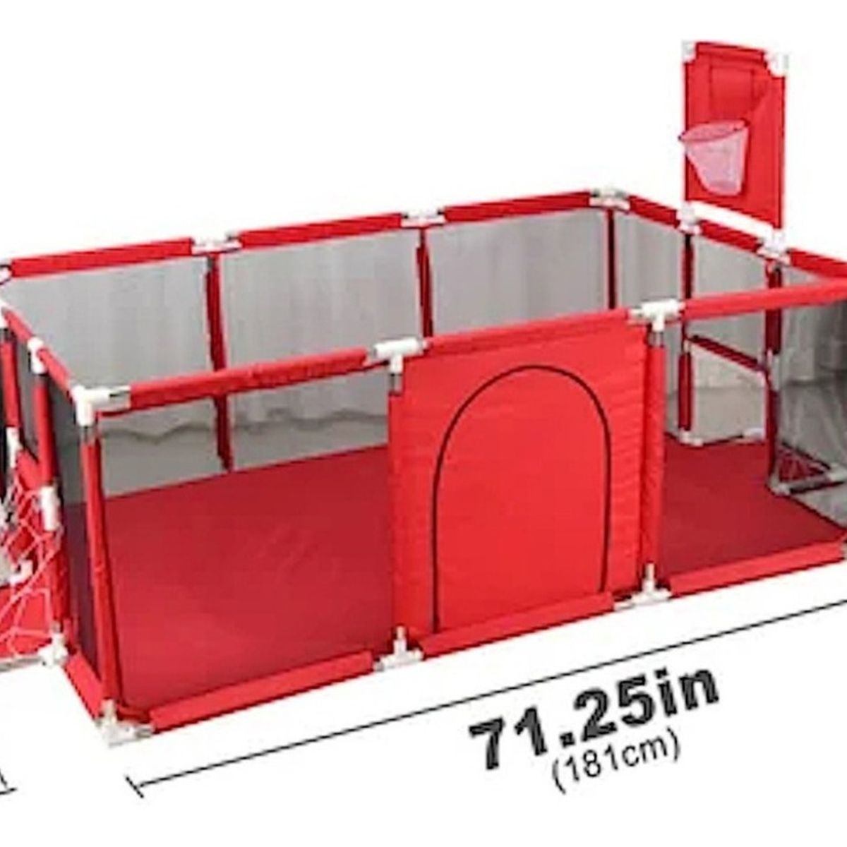 U BUY - Corral Seguridad Bebes Con Aro De Basket 180cm Rojo
