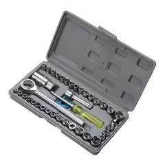 GENERICO - Juego Dados 40 Piezas 1/4 Y 3/8 Chicharra Bicicleta