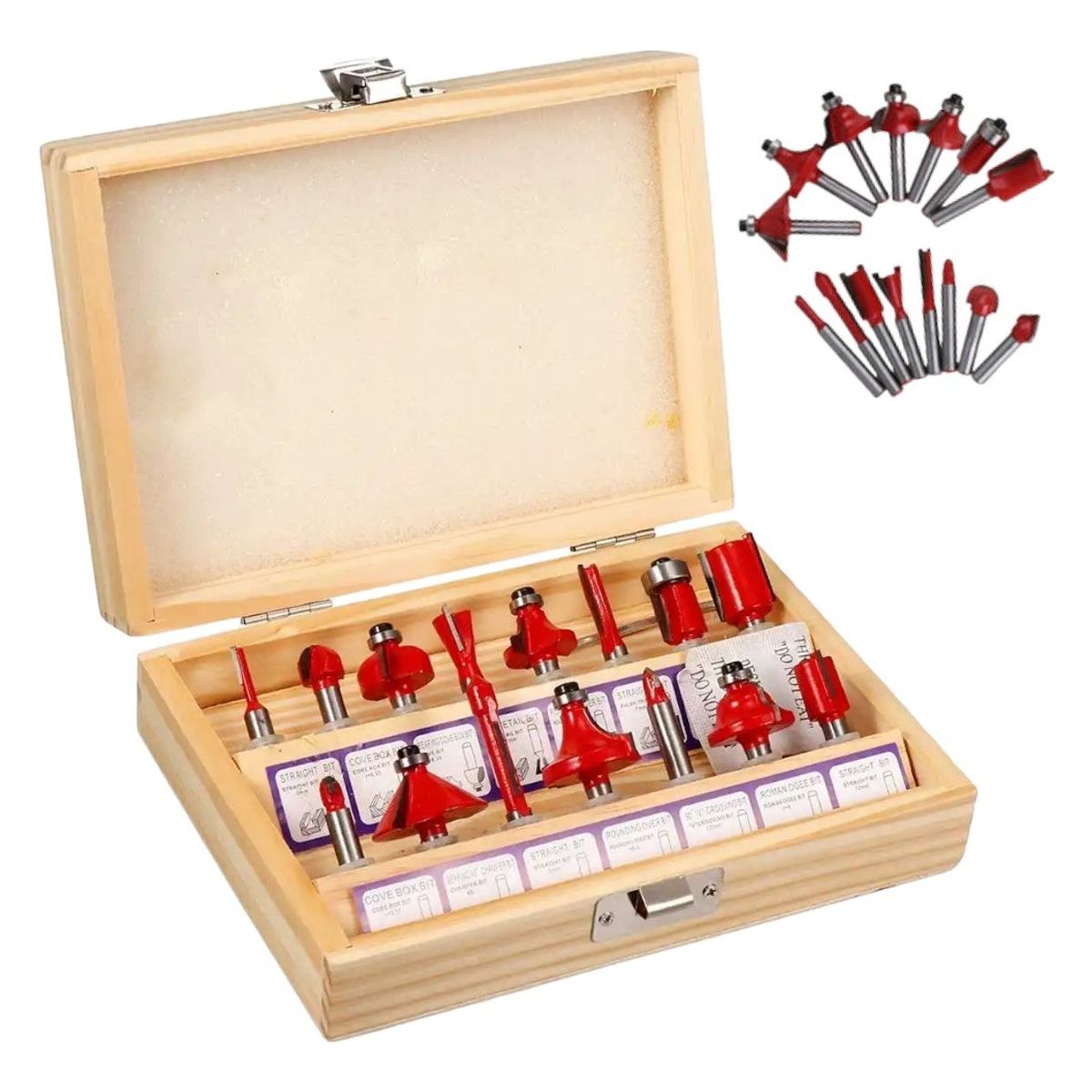 U BUY - Set 15 Fresas Madera Toma 14 635mm Router Tupi Fresadora