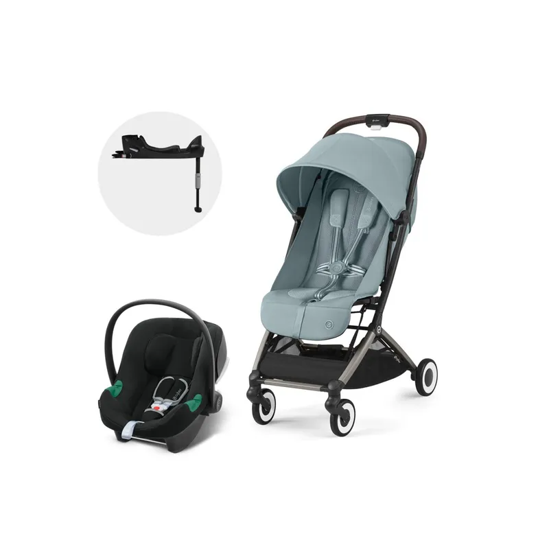 CYBEX - Coche Travel System Orfeo TPE Blue + Aton B2 + Base CYBEX
