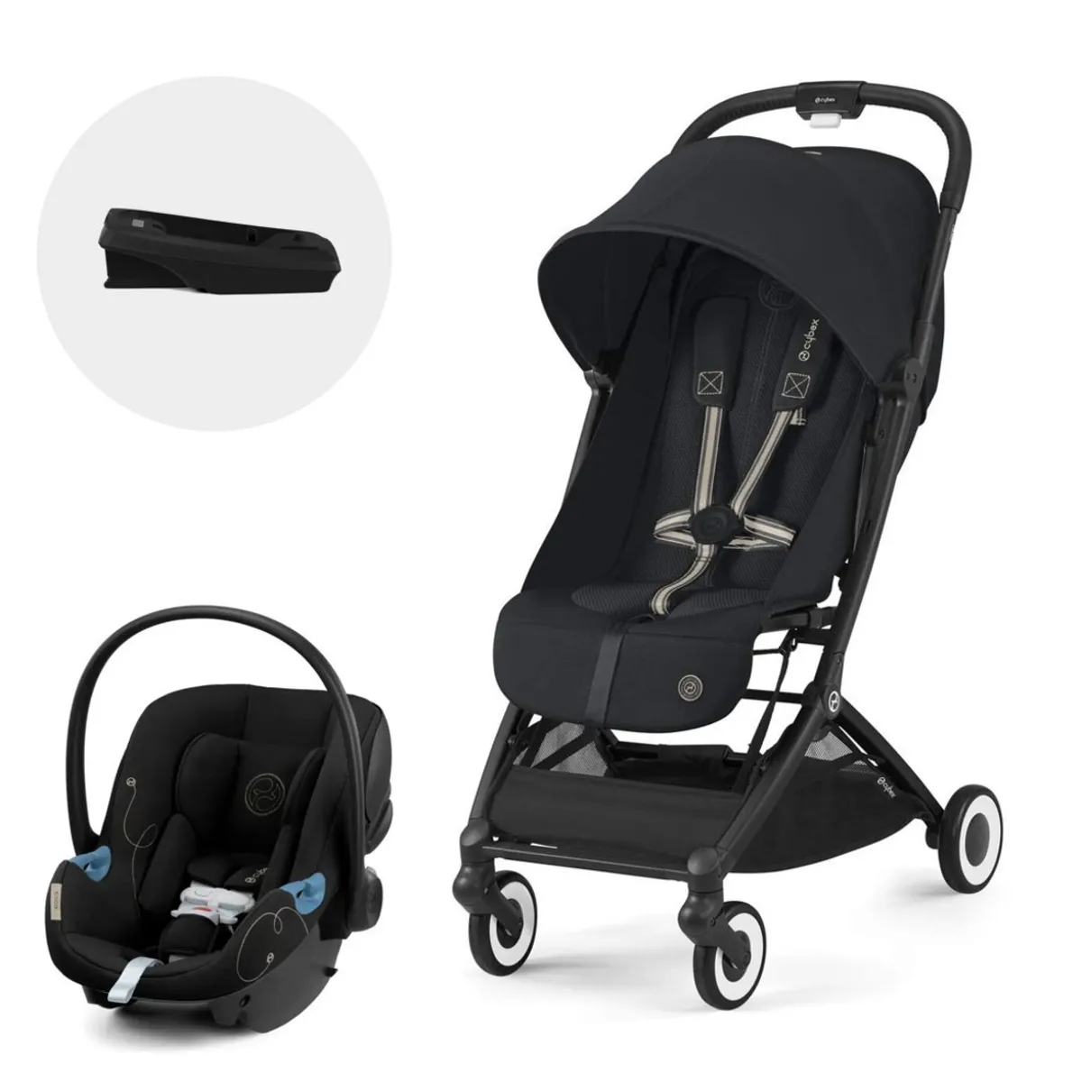 CYBEX - Coche Travel System Orfeo BLK MGB + Aton G + Base CYBEX