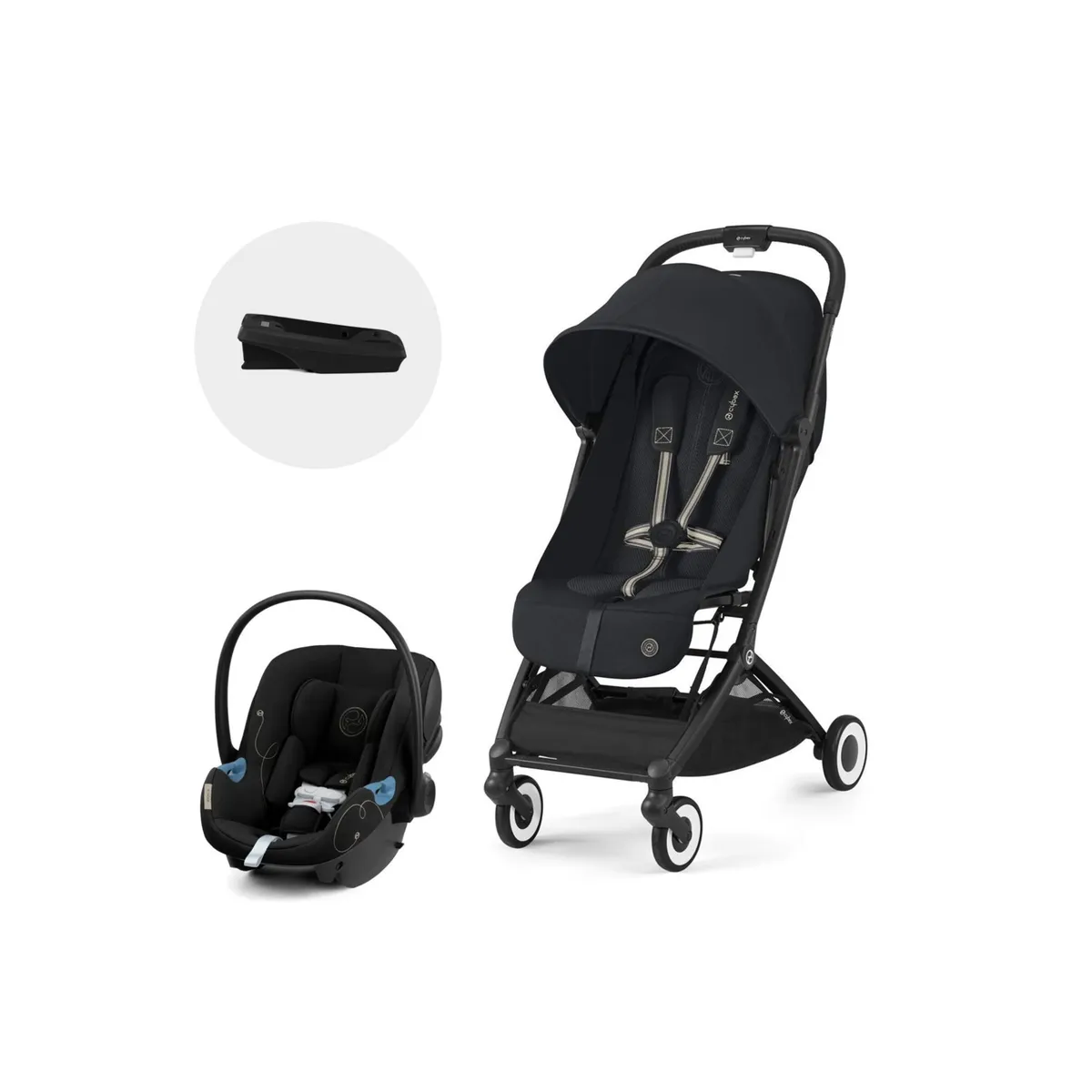 CYBEX - Coche Travel System Orfeo BLK MGB + Aton G + Base CYBEX