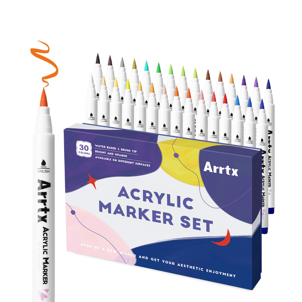 ARRTX - ARRTX MARCADORES ACRÍLICOS DE 30 COLORES 30B