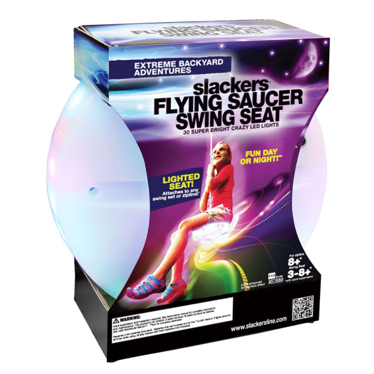 SLACKERS - Asiento Multicolor LED Tirolesa Slackers Swing Seat