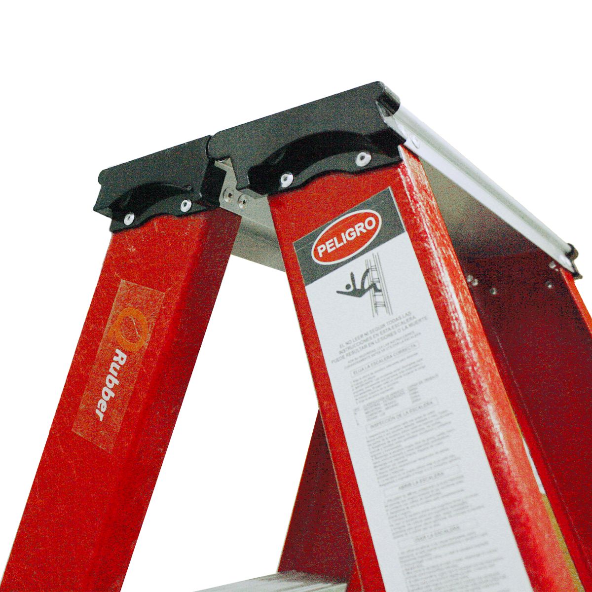 QRUBBER - Escalera Tijera Fibra de Vidrio 8 peldaños QRubber