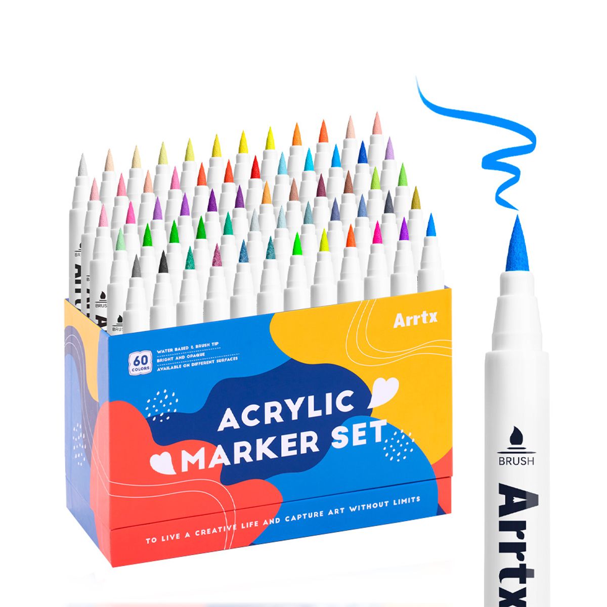 ARRTX - ARRTX Marcadores Acrílicos de 60 Colores 60A
