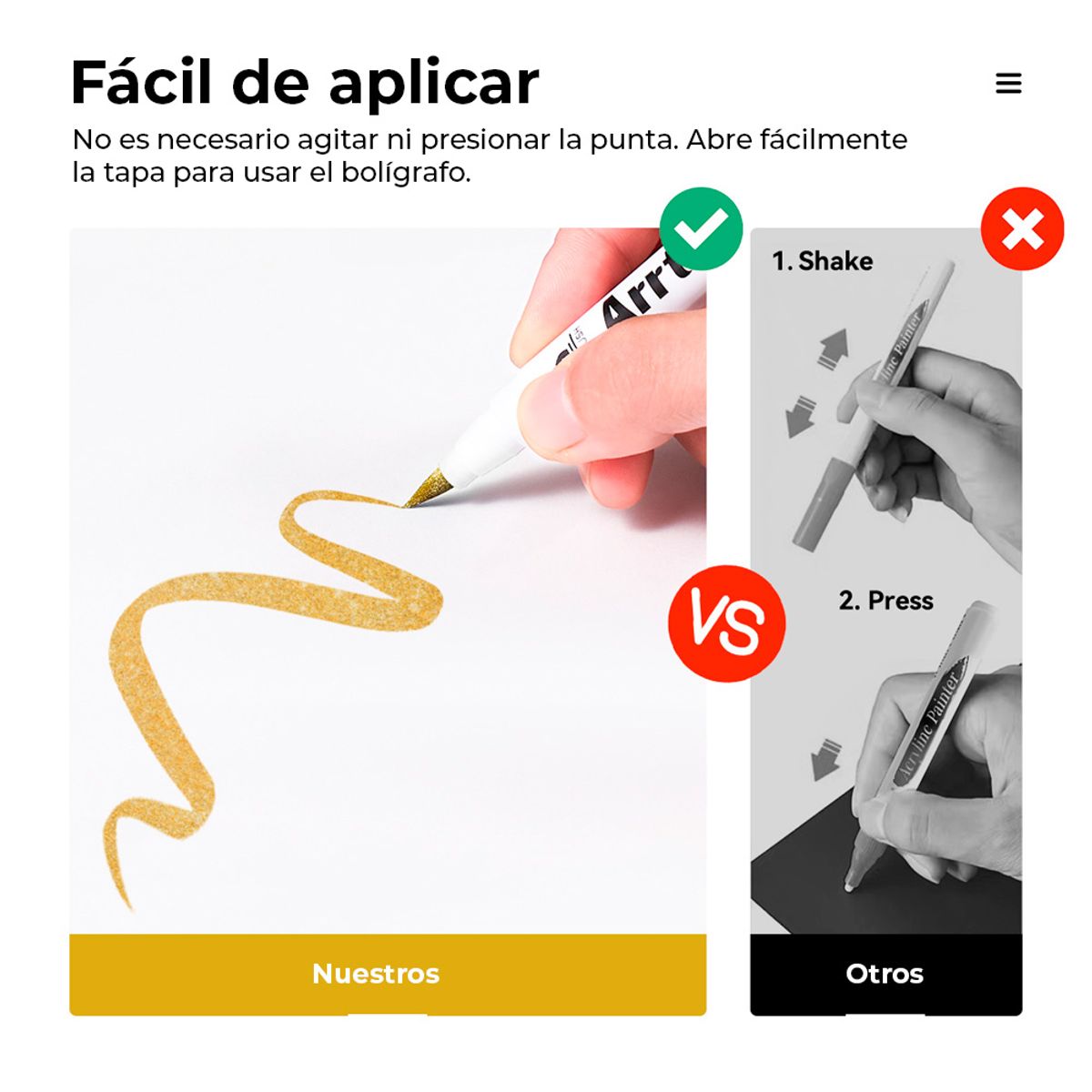 ARRTX - ARRTX 10 MARCADORES DE PINTURA ACRÍLICA PUNTA DE PINCEL