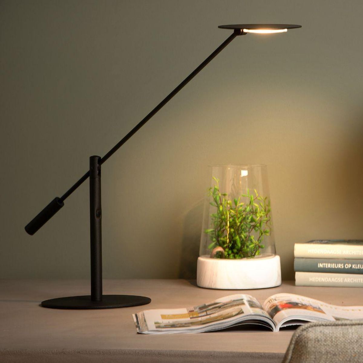 BOSCO - LAMPARA DE MESA ANSELMO NEGRO LED 9W-3000K - Negro