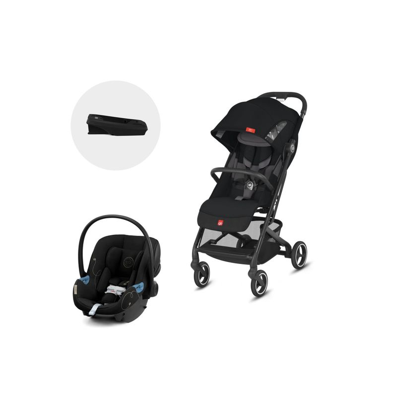 GB - Coche Travel System Qbit Plus AC Black + Aton G + Base GB_