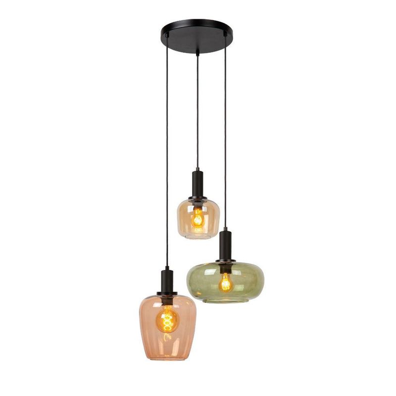 BOSCO - LAMPARA COLGANTE DESNIVEL ILONA 3xE27 - Negro