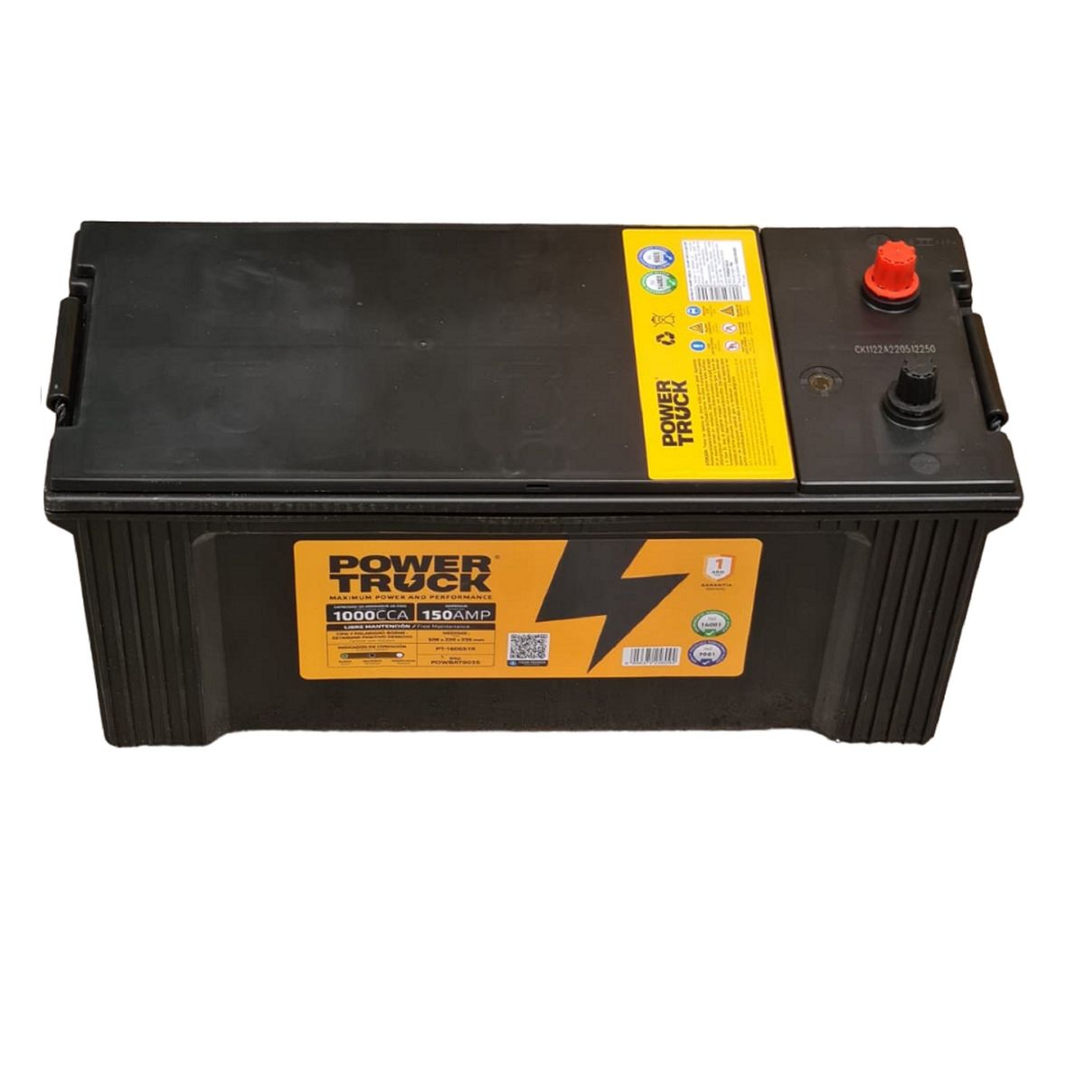 POWER TRUCK - BATERIA 150 AMP 1000 CCA BORNE ESTANDAR