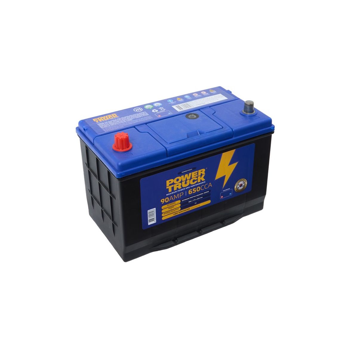 POWER TRUCK - BATERIA 90 AMP 650 CCA BORNE ESTANDAR