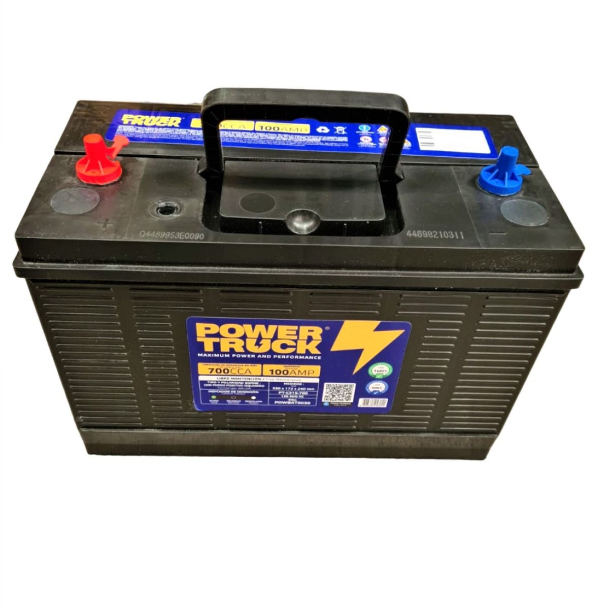 POWER TRUCK - BATERIA 100 AMP 700 CCA BORNE CON PERNO