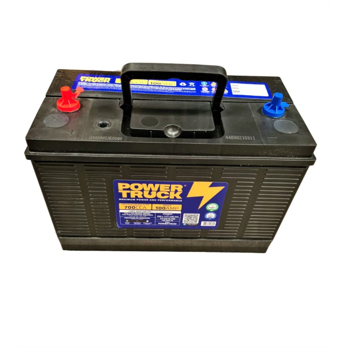 POWER TRUCK - BATERIA 100 AMP 700 CCA BORNE CON PERNO