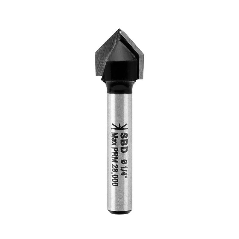 STANLEY - Fresa ranura en V 1/2” vástago 1/4" STANLEY STA80306