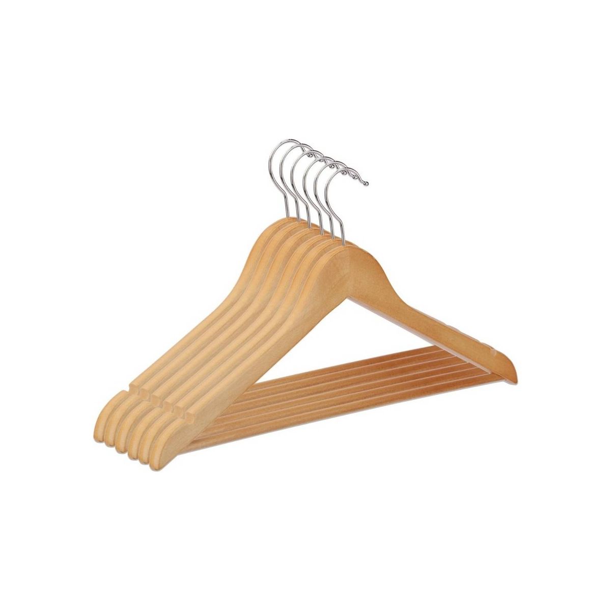 ANYHOGAR - Colgadores De Ropa Begônia De Madera Pack De 50 Unidades