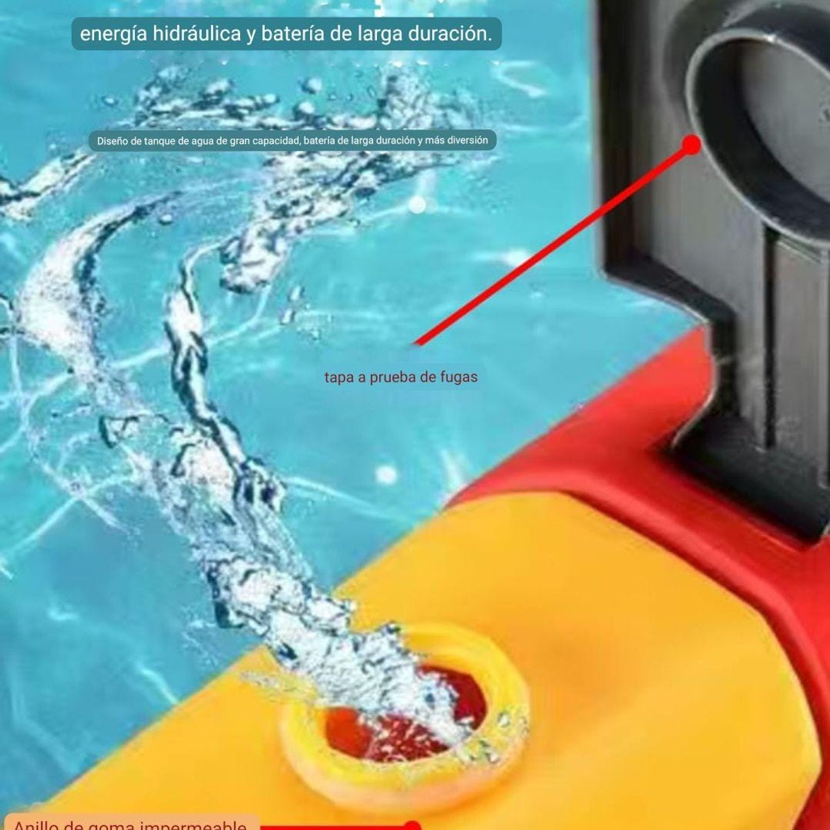 GENERICO - PISTOLA LANZA AGUA SHARK ELECTRICA AUTOMATICA RECARGABLE