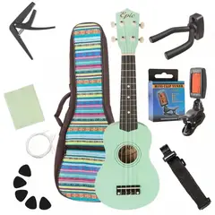 GENERICO - Ukelele Soprano Ukulele Acustico Epic 21 Funda + Accesorios