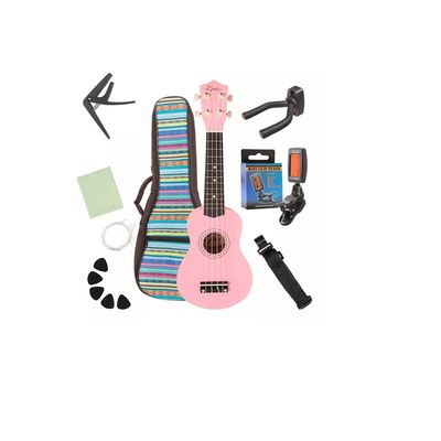 Imagen 2 del producto Ukelele Soprano Ukulele Acustico Epic 21 Funda + Accesorios