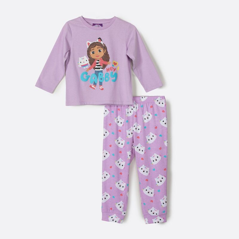 LA CASA DE GABBY - Pijama Largo Niña Personaje Gabby Doll House Morado