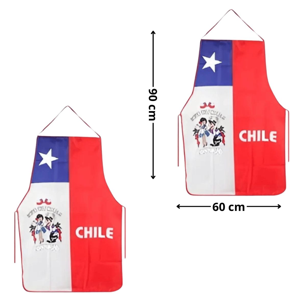 UTILISIMO - Delantal Cocina Bandera Chile Fechas Patrias Condorito