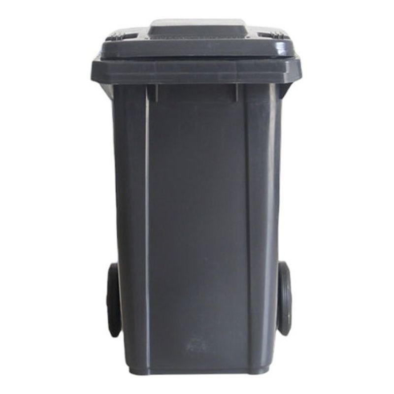 CRUSEC - Contenedor Cubo Basurero Grande Con Tapa y Ruedas 120L