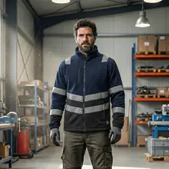 T-WORLD - Micropolar Iron Line con Cinta Reflectiva Manga Larga Hombre