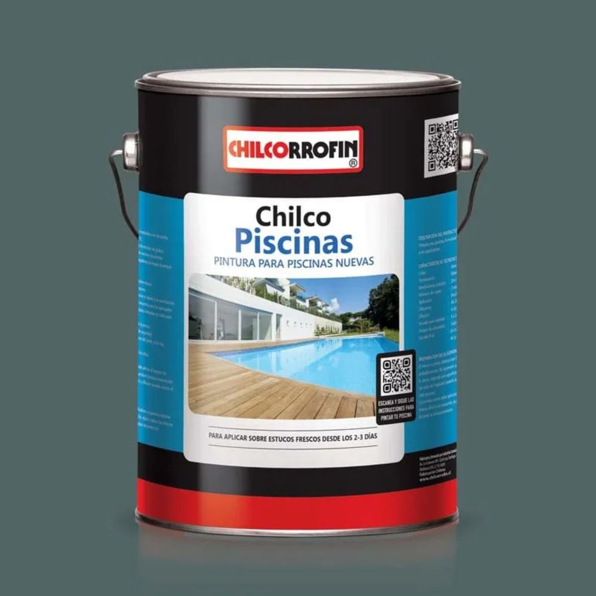 GENERICO - PINTURA PARA PISCINAS 1GL GRIS ACERO CHILCO CHILCORROFIN