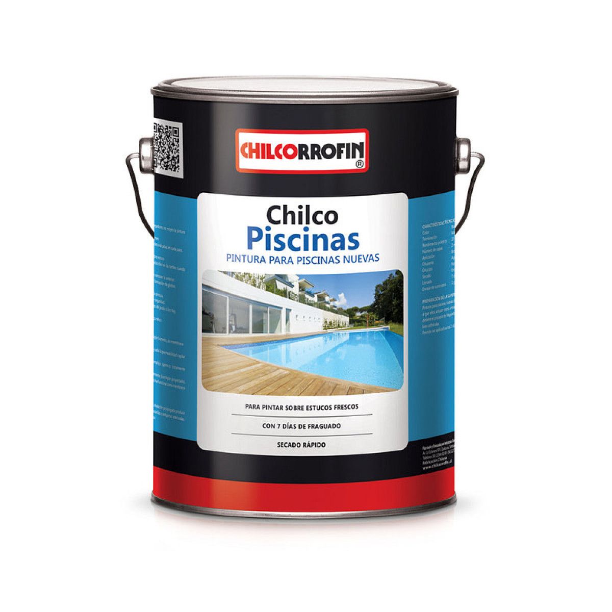 GENERICO - PINTURA PARA PISCINAS 1GL GRIS CHILCO PISCINA CHILCORROFIN