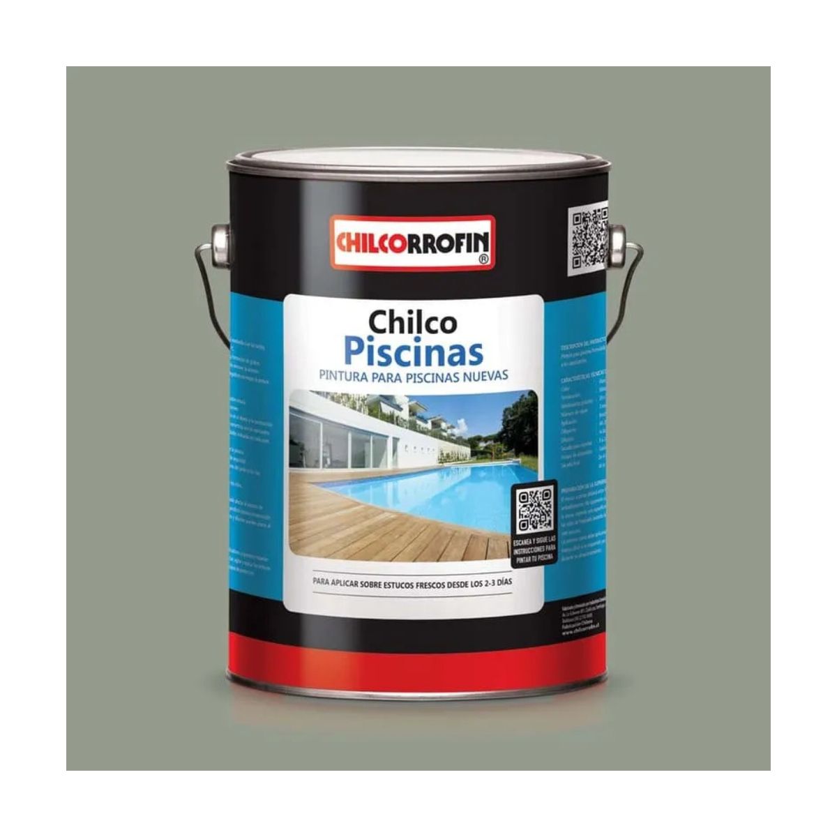 GENERICO - PINTURA PARA PISCINAS 1GL GRIS CHILCO PISCINA CHILCORROFIN