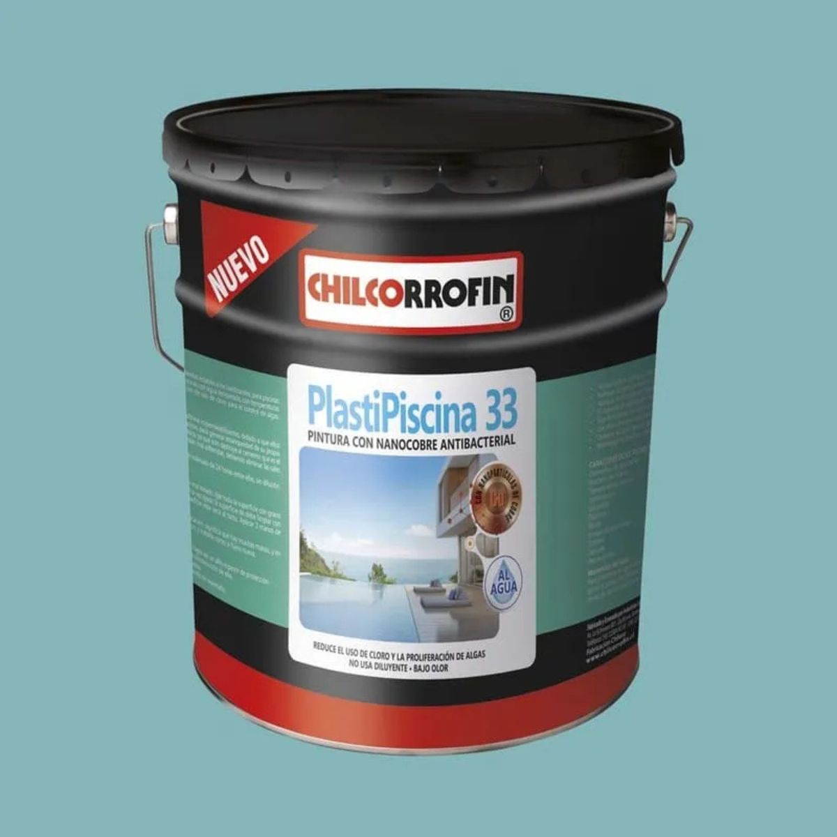 GENERICO - PINTURA PARA PISCINAS 1 TINETA TURQUESA CHILCORROFIN