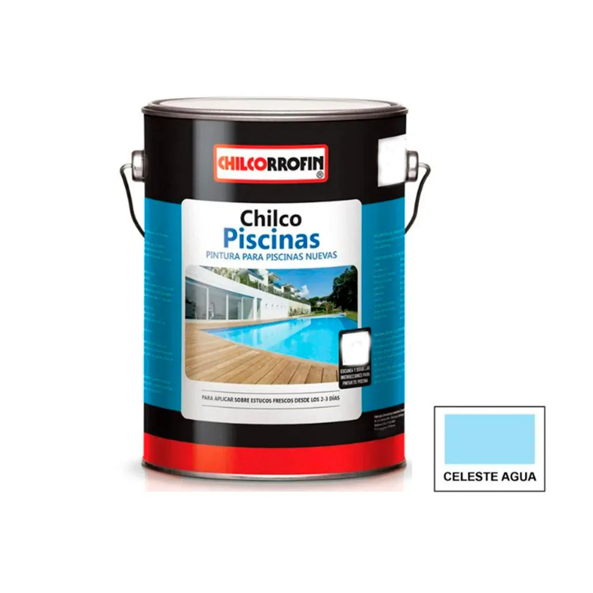 GENERICO - PINTURA PARA PISCINAS 1G CELESTE AGUA CHILCO CHILCORROFIN