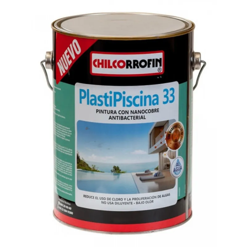 GENERICO - PINTURA PARA PISCINAS 1GALON GRIS ACERO CHILCORROFIN-MIMBRAL