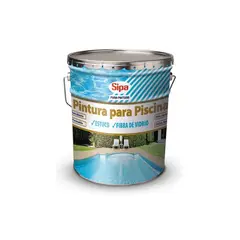 SIPA - PINTURA PARA PISCINA 1 TINETA BLANCO CAUCHO CLORADO