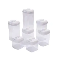 SOHOGAR - Set 7 Tupper Contenedores alimentos herméticos de plástico