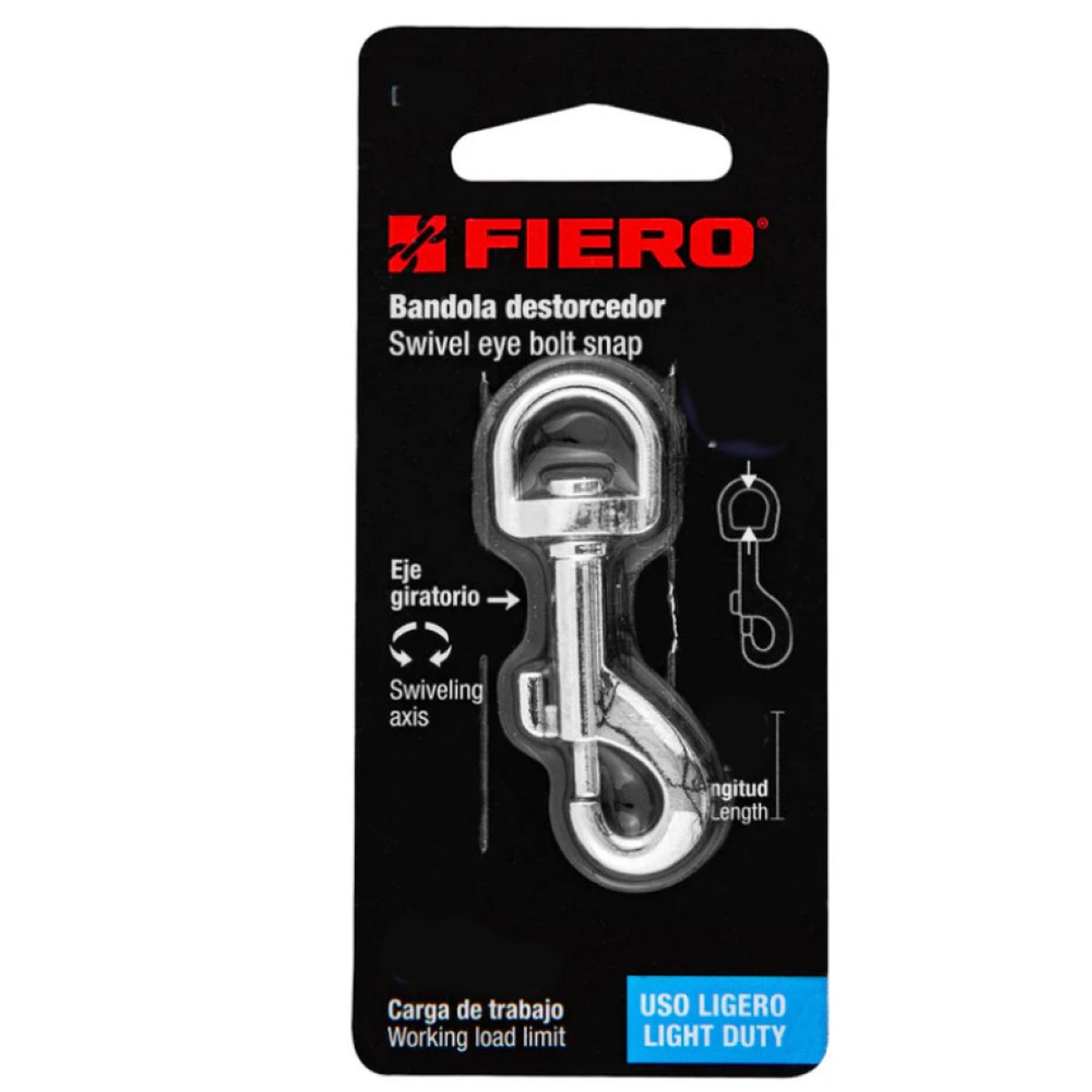 TRUPER - MOSQUETON CON DESTORCEDOR 4 110KG FIERO