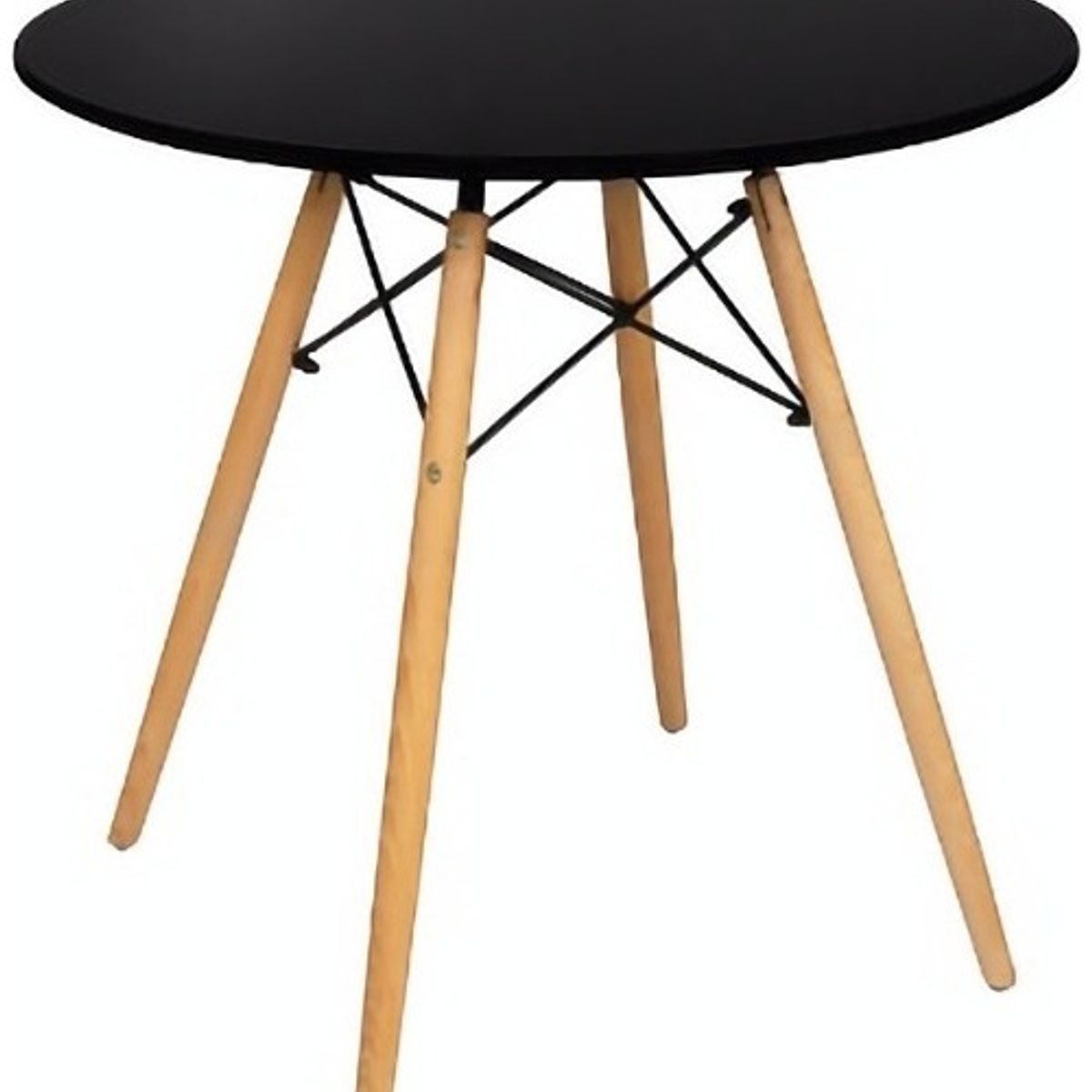 TODODESCUENTO - Mesa Replica Eames Redonda 80 Cm Negra, Mueble, Diseño