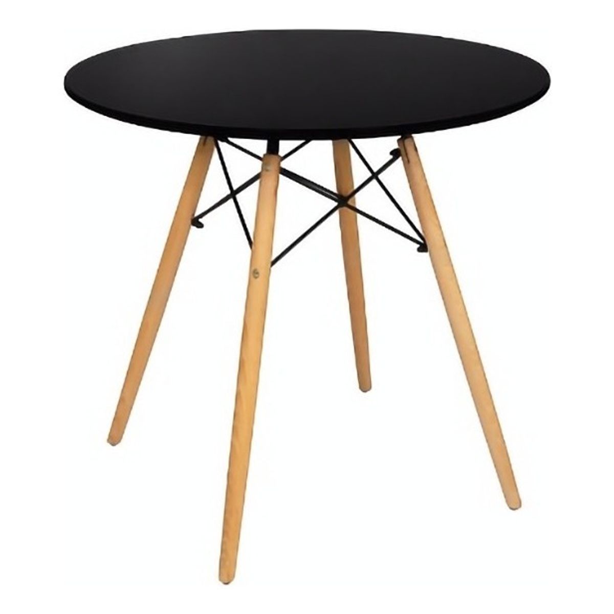 TODODESCUENTO - Mesa Replica Eames Redonda 80 Cm Negra, Mueble, Diseño