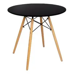 TODODESCUENTO - Mesa Replica Eames Redonda 80 Cm Negra, Mueble, Diseño