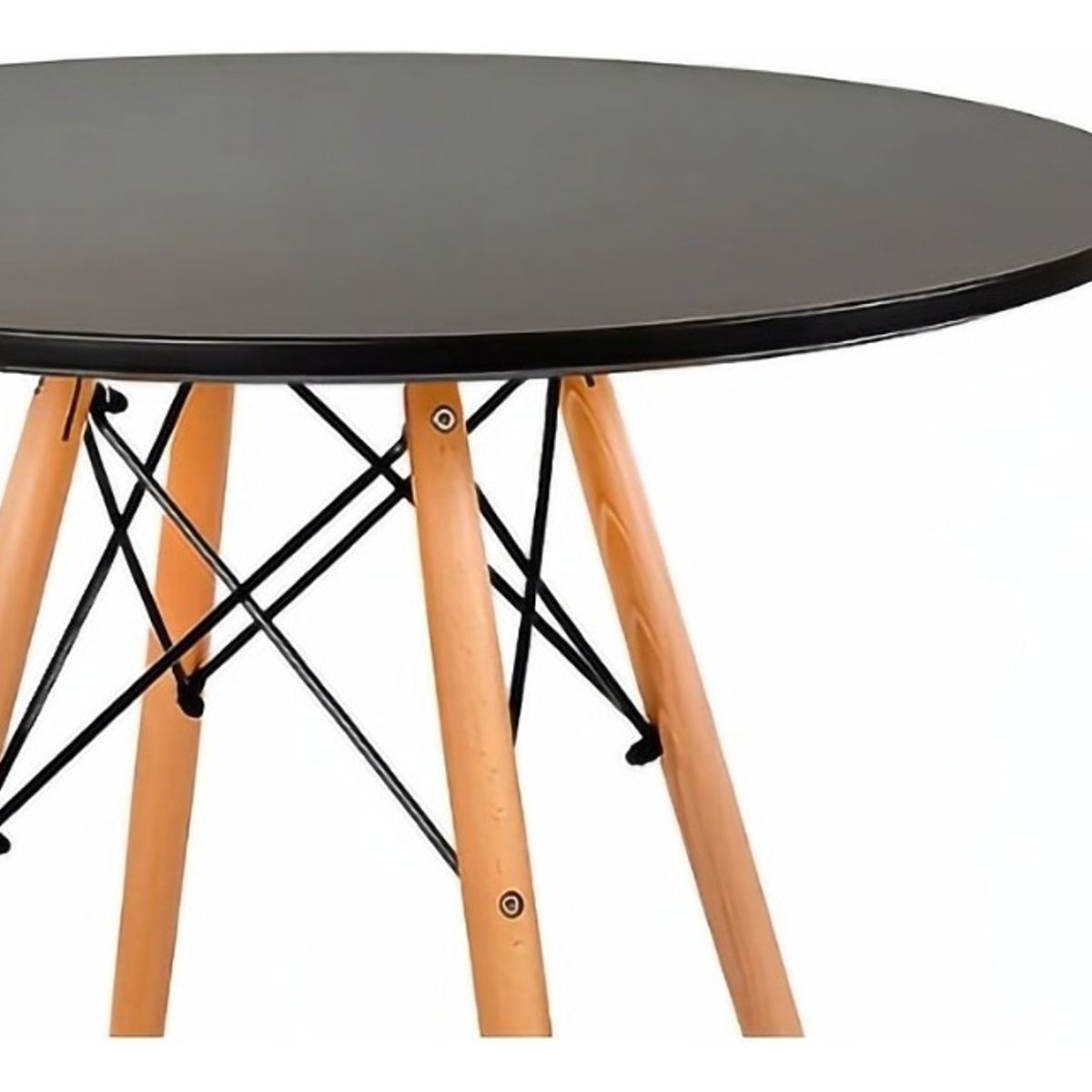 TODODESCUENTO - Mesa Replica Eames Redonda 80 Cm Negra, Mueble, Diseño