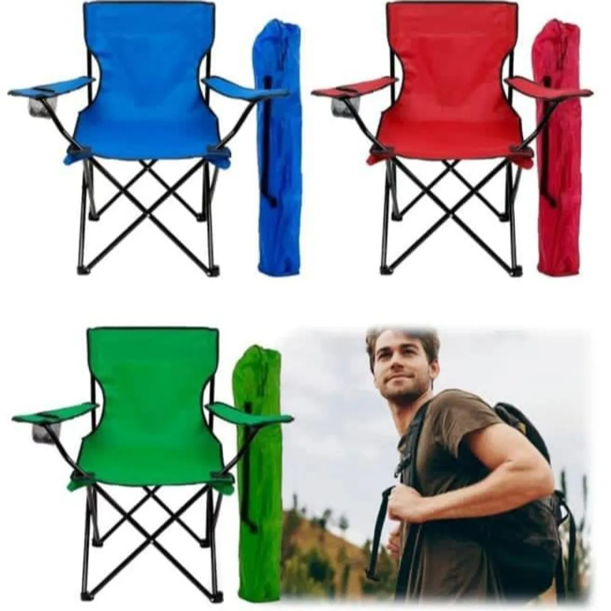 GENERICO - Silla plegable Camping jardin