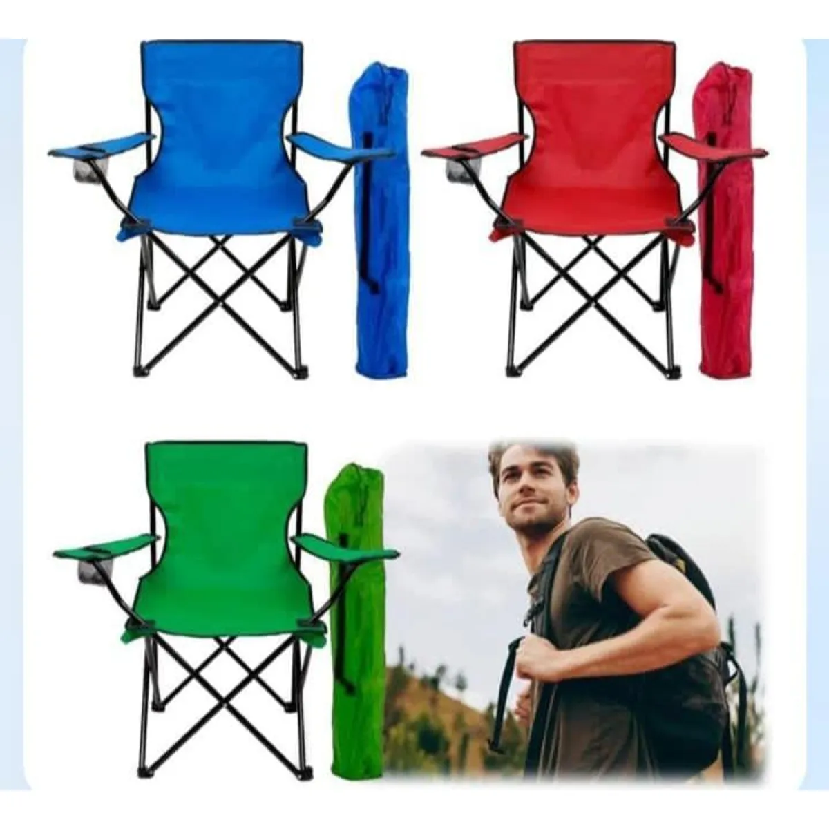 GENERICO - Silla plegable Camping jardin