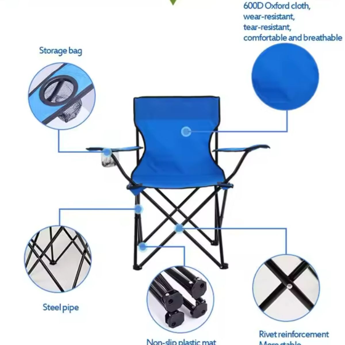 GENERICO - Silla Plegable Playa Camping con Bolso