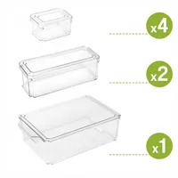 Set 7 contenedores organizadores para refrigerador y cocina
