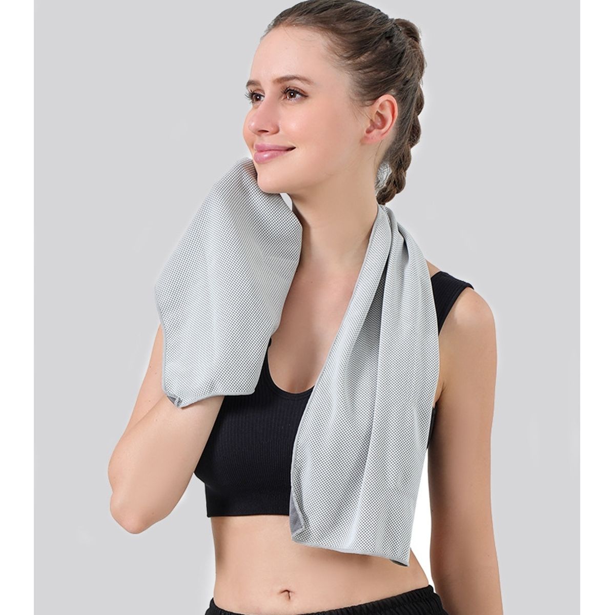 ATURE - 2u Toallas De Secado Rápido Para Gimnasio Gym Portables Gris