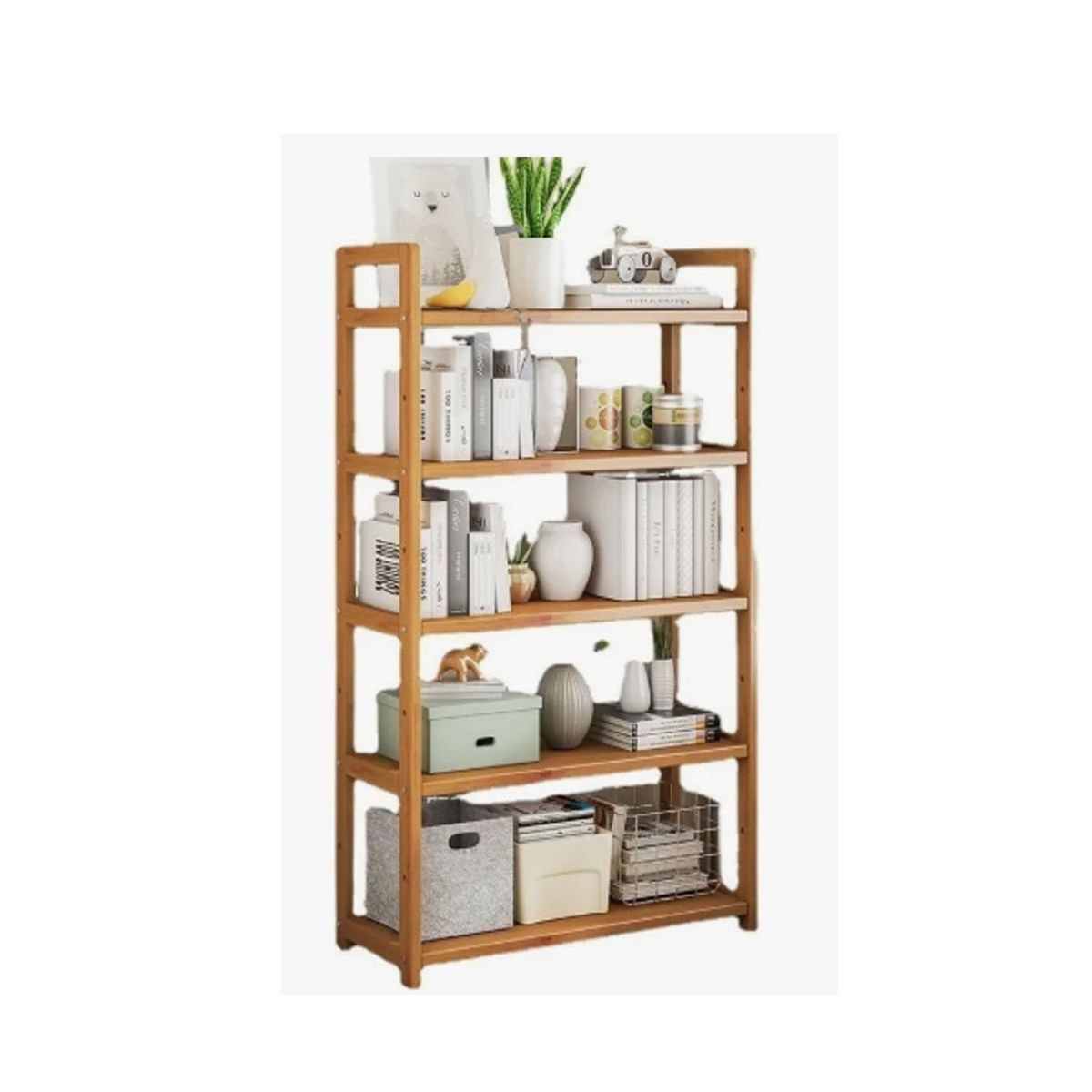 GENERICO - Estante 5 Niveles De Bambú Ajustable Organizador Cocina Baño