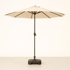 JAVIMATE - Quitasol Recto Beige 2,7mt + Base De 22 Litros