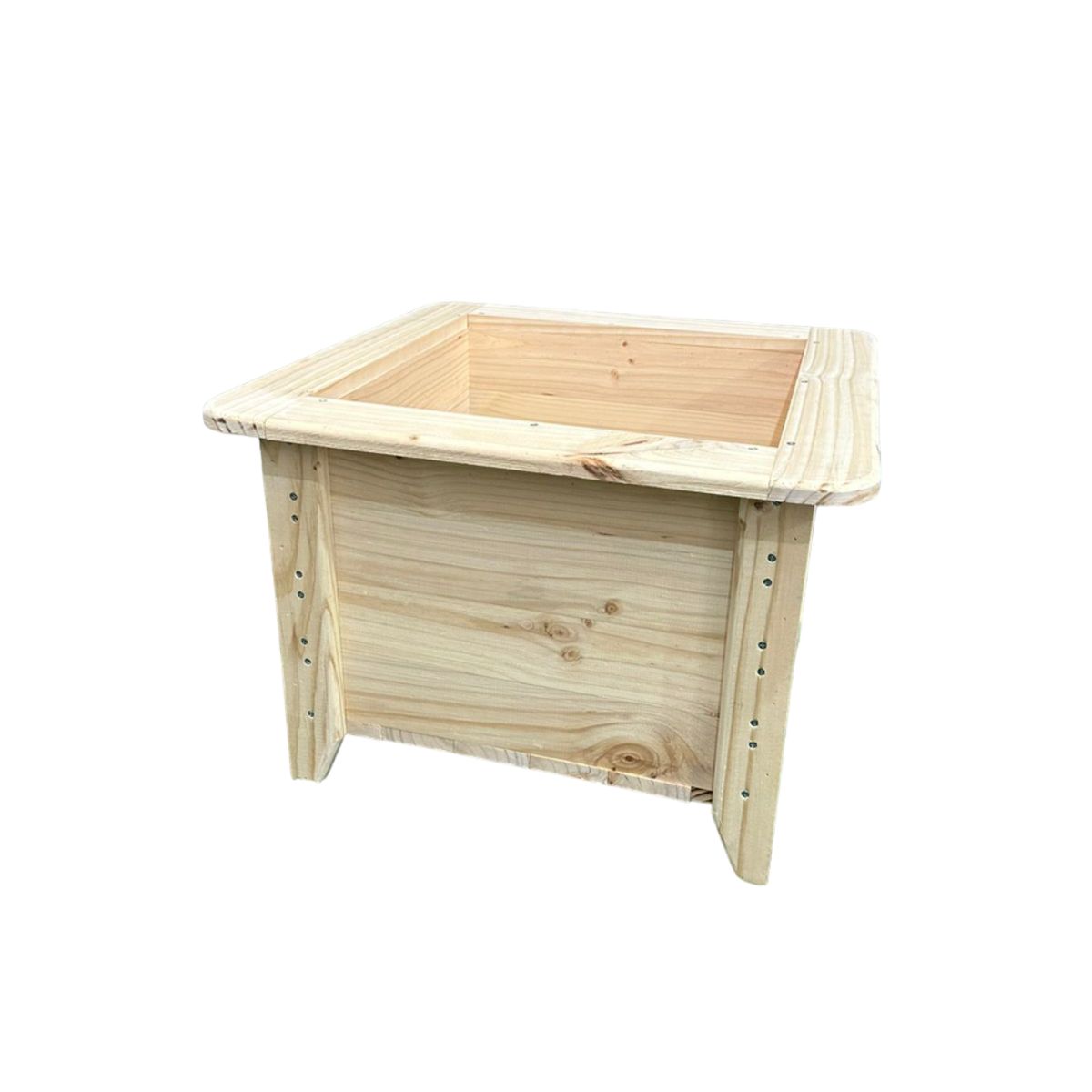 GENERICO - Macetero O Jardinera De Madera En bruto 66x66x48