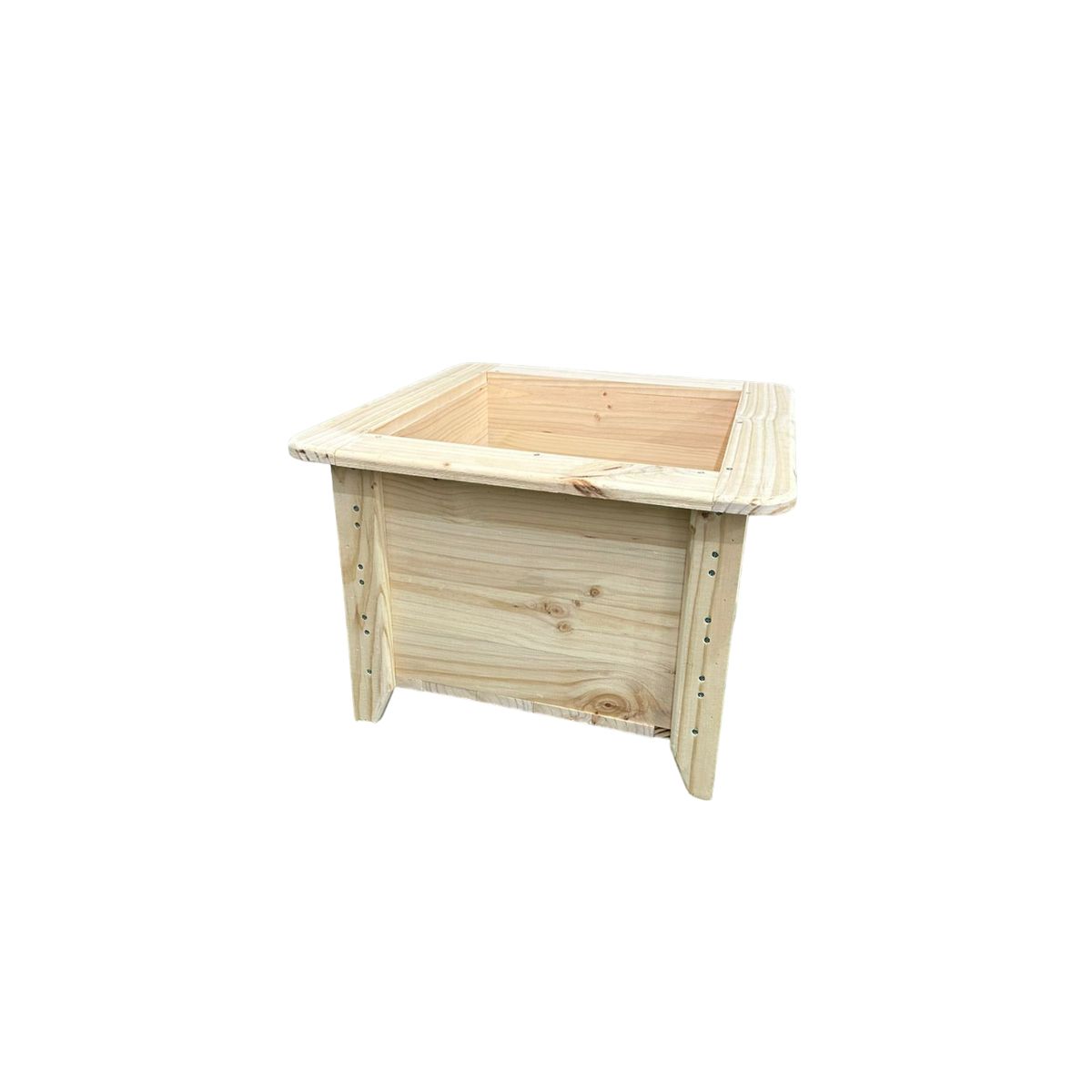 GENERICO - Macetero O Jardinera De Madera En bruto 66x66x48