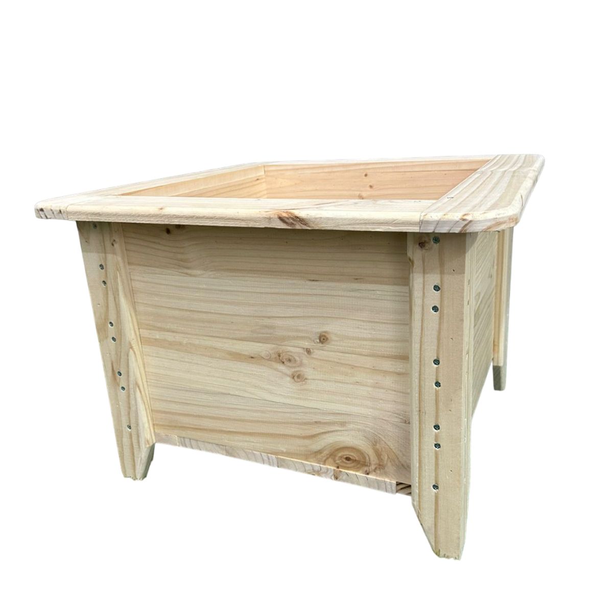 GENERICO - Macetero O Jardinera De Madera En bruto 66x66x48